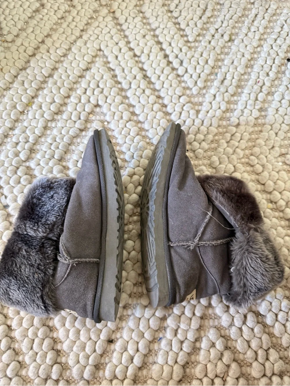 UGG suede  Faux Fur Lined Women's boots size 9